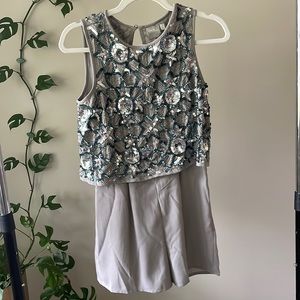 ASOS silver bejeweled romper